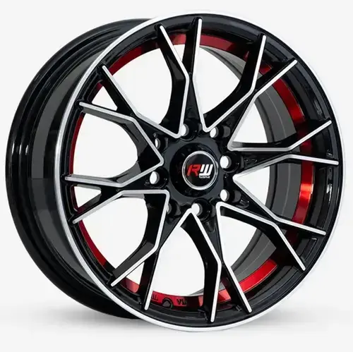 14X6 100/114.3X8 ET35 CB73.1 BLACK MACHINE/UNDERCUT - 1