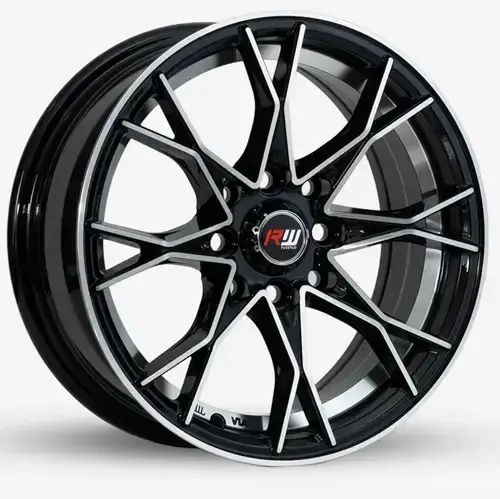 14X6 100/114.3X8 ET35 CB73.1 BLACK MACHINE/UNDERCUT - 1