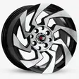 14X7 100/114.3X8 ET5 CB73.1 BLACK MACHINE/UNDERCUT