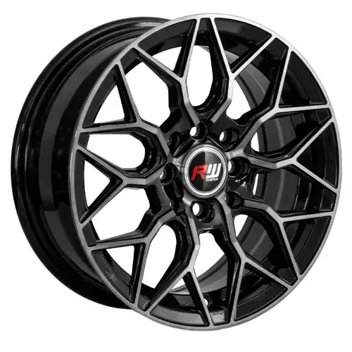 14X6 100/114.3X8 ET35 CB73.1 BLACK/MACHINE BLACK - 1