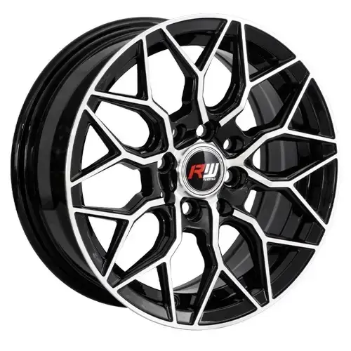 14X6 100/114.3X8 ET35 CB73.1 BLACK/MACHINE BLACK - 1