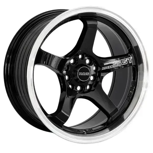 16X8 100/114.3X10 ET15 CB73.1 BLACK/LIP POLISH - 1