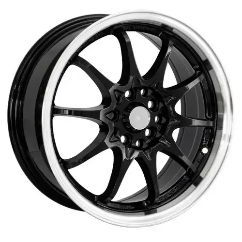 16X7 100/114.3X10 ET38 CB73.1 BLACK/LIP POLISH - 1