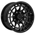 16X8 130X6 ET0 CB74.6 BLACK/MACHINE BLACK/RING BLACK