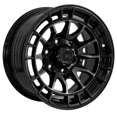 16X8 130X6 ET0 CB74.6 BLACK/MACHINE BLACK/RING BLACK - 1