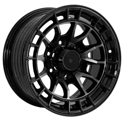 16X8 130X6 ET0 CB74.6 BLACK/MACHINE BLACK/RING BLACK - 1
