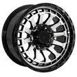 16X8 139.7X6 ET-12 CB110.5 BLACK MACHINE/LIP BLACK
