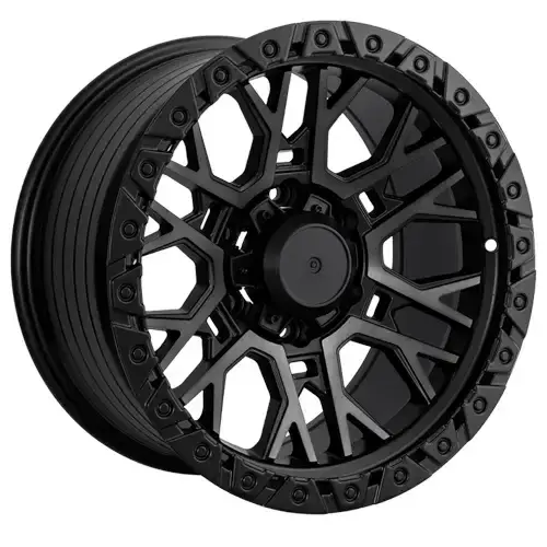 17X9 139.7X6 ET0 CB110.5 SMATE BLACK MACHINE/RING SMATE BLACK - 1