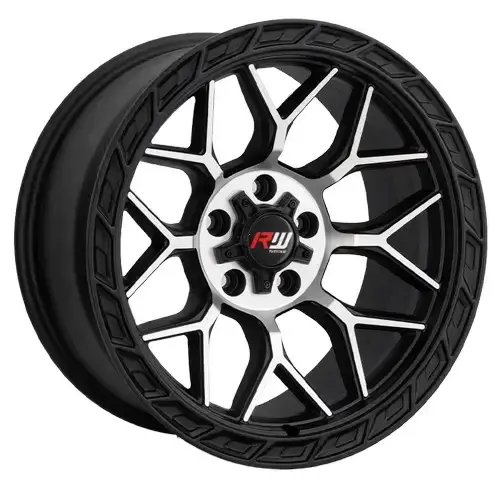 17X8 114.3X5 ET-5 CB73.1 SMATE BLACK MACHINE/RING SMATE BLACK - 1