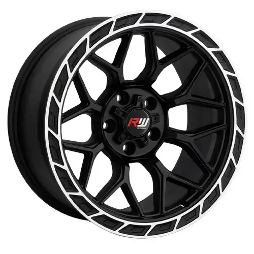 17X8 114.3X5 ET-5 CB73.1 SMATE BLACK MACHINE/RING SMATE BLACK - 1
