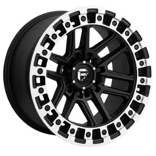 17X9 135X6 ET-5 CB87.1 SMATE BLACK/RING SMATE POLISH/RIVET BLACK - 1
