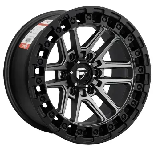 17X9 135X6 ET-5 CB87.1 SMATE BLACK/RING SMATE POLISH/RIVET BLACK - 1