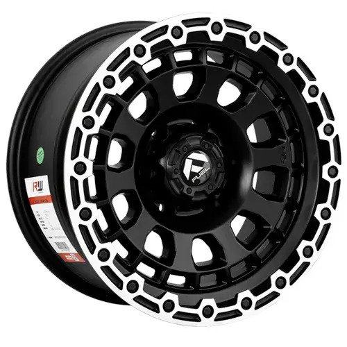 17X9 135X6 ET-5 CB87.1 SMATE BLACK/RING SMATE POLISH/RIVET BLACK - 1