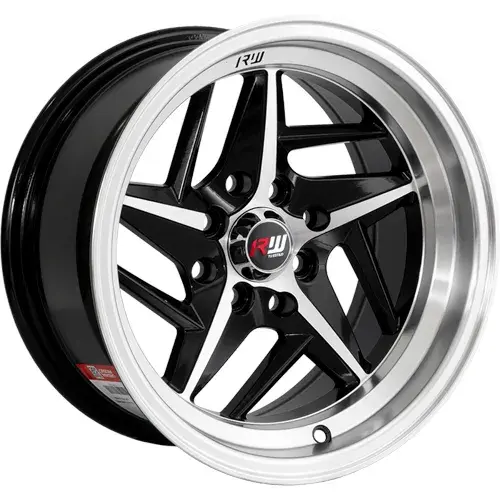 14X7 100/108X8 ET-10 CB73.1 BLACK/LIP POLISH - 1