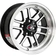 14X7 100/114.3X8 ET-5 CB73.1 BLACK MACHINE/LIP POLISH