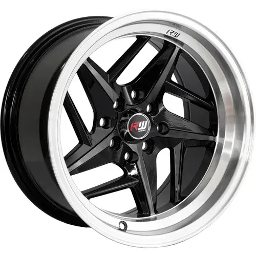 14X7 100/108X8 ET-10 CB73.1 BLACK/LIP POLISH - 1