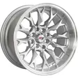 15X8 100/114.3X8 ET-10 CB73.1 BLACK/MILLING RED/LIP POLISH