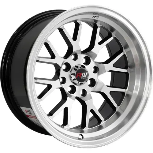 14X7 100/114.3X8 ET-5 CB73.1 BLACK MACHINE/LIP POLISH - 1