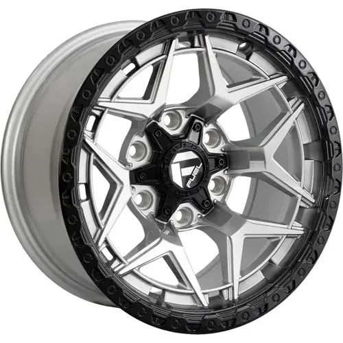 16X8 139.7X6 ET-5 CB110.5 BLACK MACHINE/RING POLISH - 1