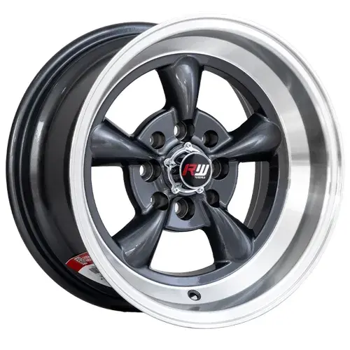 15X8 100X4 ET-10 CB73.1 HYPER BLACK/LIP POLISH - 1
