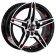 14X6 100/108X8 ET30 CB73.1 BLACK MACHIE/UNDERCUT RED