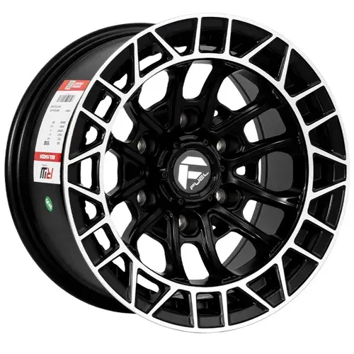 17X9 139.7X6 ET0 CB110.5 SMATE BLACK MACHINE/RING SMATE POLISH - 1
