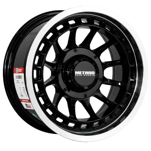 16X8 130/139.7X12 ET-10 CB100.1 BLACK MACHINE/LIP BLACK - 1