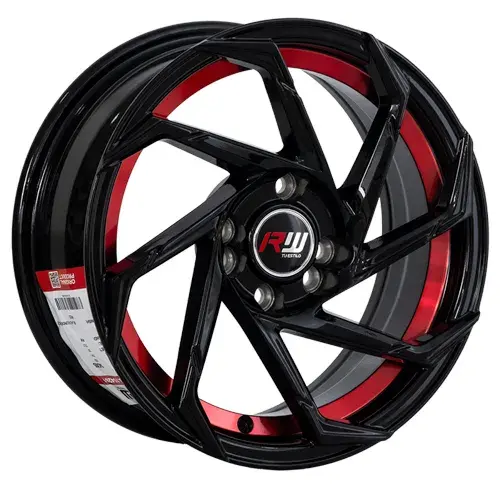 14X6 100X4 ET20 CB73.1 BLACK MACHINE/RIVET - 1