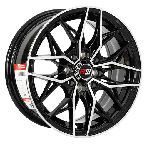 14X6 100/108X8 ET25 CB73.1 BLACK MACHINE - 1