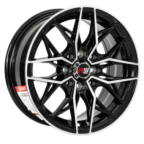 14X6 100/108X8 ET25 CB73.1 BLACK MACHINE - 1