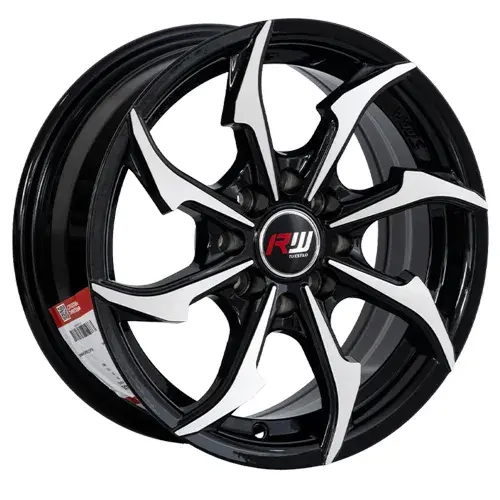 14X6 100/114.3X8 ET25 CB73.1 BLACK MACHINE - 1