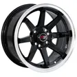14X7 100X3/100X4 ET20 CB73.1 BLACK/LIP POLISH