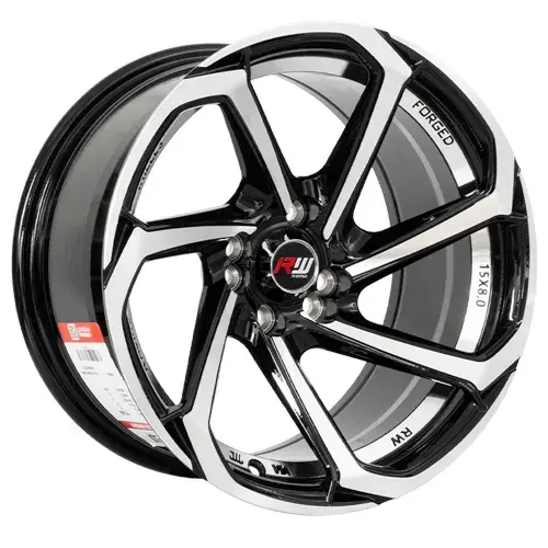 14X7 100/114.3X8 ET0 CB73.1 BLACK/UNDERCUT - 1