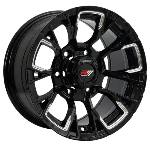 15X8 139.7X6 ET10 CB110.5 BLACK MACHINE - 1
