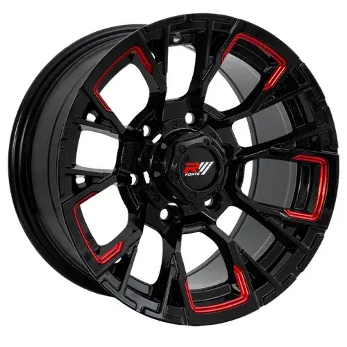 15X8 139.7X6 ET10 CB110.5 BLACK MACHINE - 1
