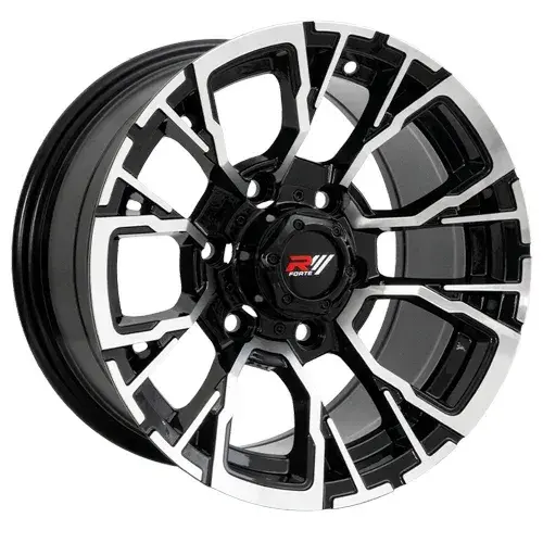 15X8 139.7X6 ET10 CB110.5 BLACK MACHINE - 1