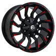 SMATE BLACK/MILLING RED/MILLED DOTS RED