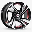 14X7 100X4 ET10 CB73.1 BLACK MACHINE/UNDERCUT RED