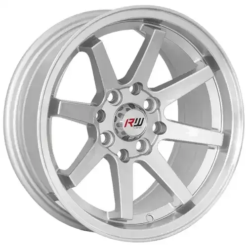 14X7 100/114.3X8 ET20 CB73.1 SILVER/LIP POLISH - 1