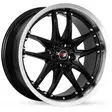 18X8.5 108X5 ET35 CB73.1 SMATE BLACK/SMATE LIP PLOSH/RIVET