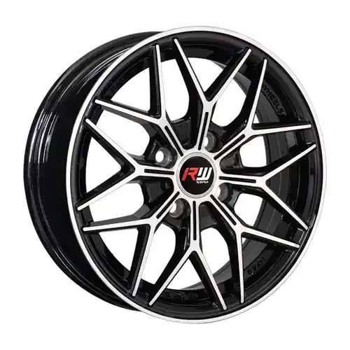 14X6 100/114.3X8 ET35 CB73.1 BLACK MACHINE - 1