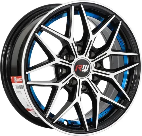 14X6 100/114.3X8 ET35 CB73.1 BLACK MACHINE - 1