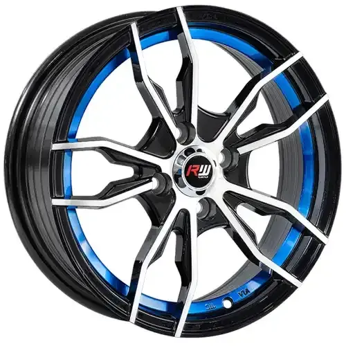15X7 100X4 ET35 CB73.1 BLACK MACHINE/UNDERCUT BLUE - 1