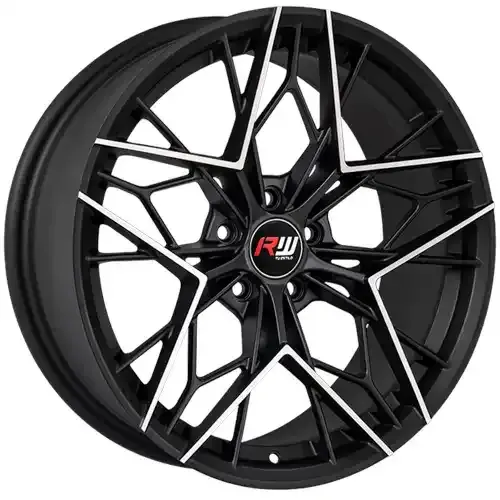 19X9.5 112X5 ET40 CB66.6 SMATE BLACK MACHINE - 1
