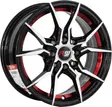 14X6 100/114.3X8 ET20 CB73.1 BLACK MACHINE/UNDERCUT RED