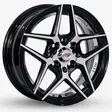14X5.5 100/114.3X8 ET35 CB73.1 BLACK MACHINE/UNDERCUT