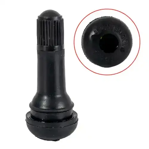 MUÑON LLANTA CAUCHO NEGRO 4.5CM CON TAPA VALVULA - 1