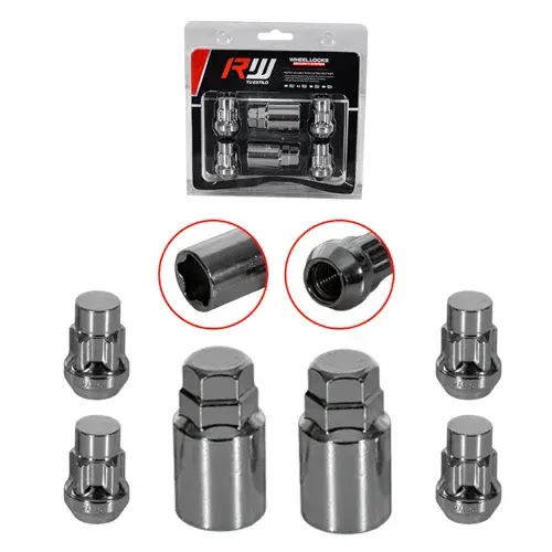 KIT SEGURIDAD CONICA RW 6PCS 35MM 12X1.50 D17-19 CROMADO - 1