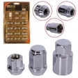 KIT SEGURIDAD CONICA RW ROSWHEEL 5PCS 22MM / 12PCS 35MM 12X1.25 D19 NIQUELADO