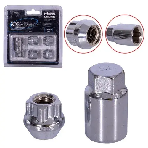 KIT SEGURIDAD CONICA RW ROSWHEEL 5PCS 22MM 7/16 D19 NIQUELADO - 1